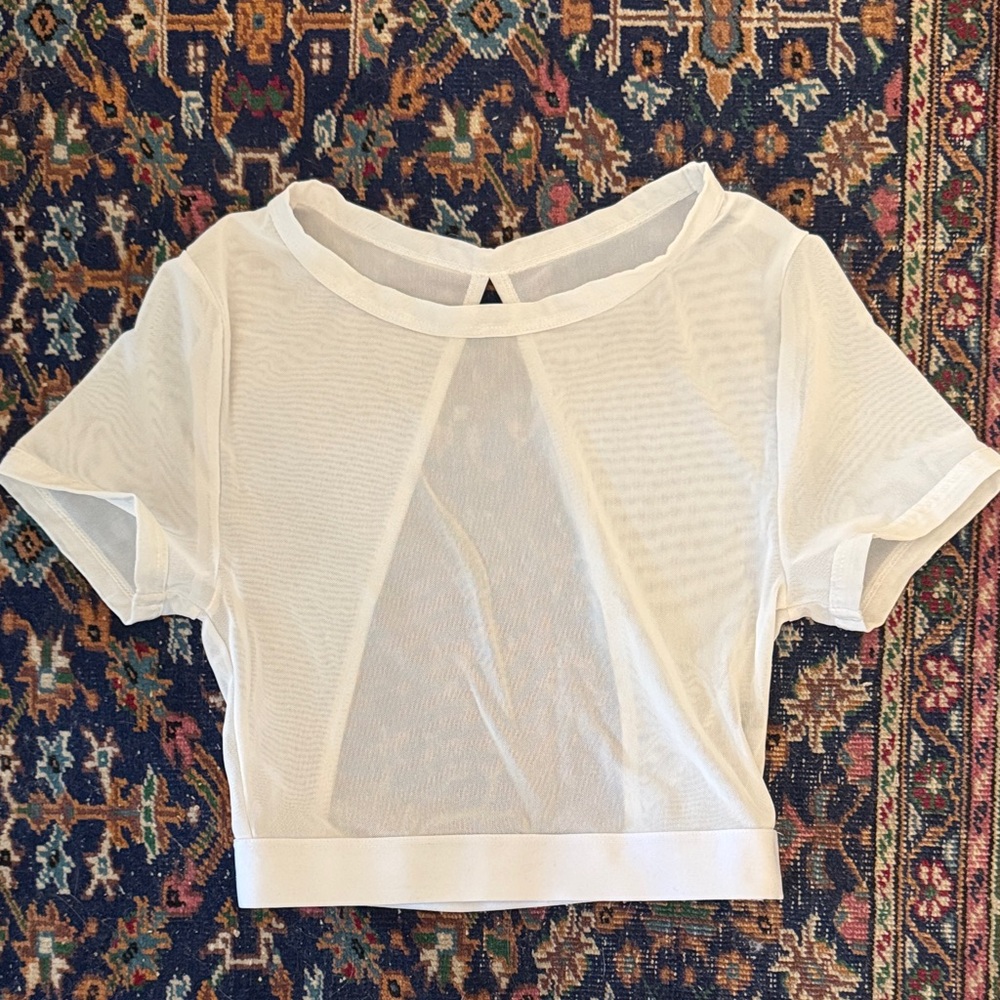 Elegant White Sheer Crop Top
